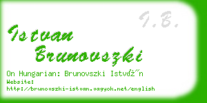 istvan brunovszki business card